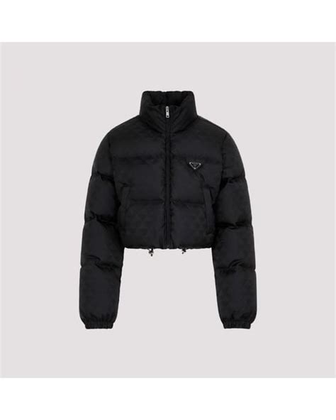 flannel prada|Prada black puffer jacket.